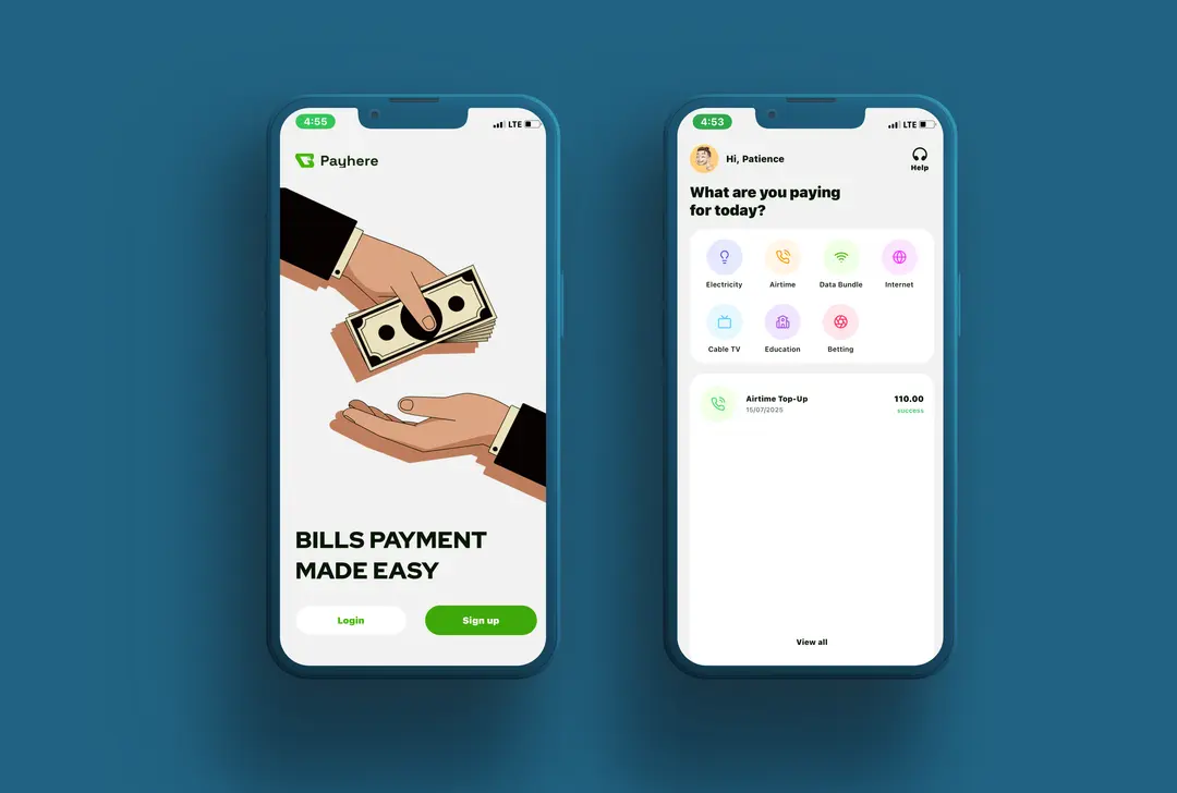 Payhere interface detail