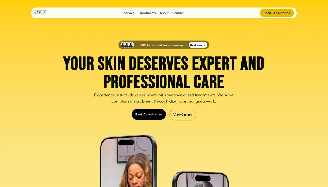 Avery Beauty Clinic project cover